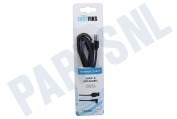 8-pin USB laad en data kabel 200 cm 90 graden zwrt/grijs