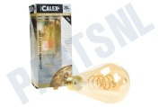 Calex  1001000700 Calex LED Volglas Flex Filament Rustieklamp geschikt voor o.a. E27 Goud Dimbaar 4W ST64
