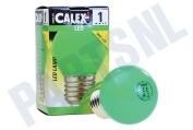 Calex  473416 Calex LED Kleurlamp Groen 240V 1W E27 geschikt voor o.a. E27 P45 1W 12Lm 240V