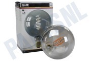 Calex  1001001100 Calex LED Volglas Flex Filament 4W E27 Titanium G125 geschikt voor o.a. E27 4W 136Lm 240V 1800K Dimbaar