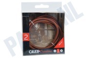 Calex 940214 Calex Textiel Omwikkelde  Kabel Bruin 1,5m geschikt voor o.a. Max. 250V-60W