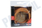 Calex 940216 Calex Textiel Omwikkelde  Kabel Goud 1,5m geschikt voor o.a. Max. 250V-60W