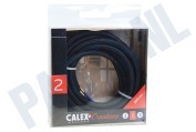 Calex 940262 Calex Textiel Omwikkelde  Kabel Zwart 3m geschikt voor o.a. Max. 250V-60W
