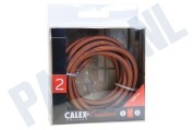 Calex 940264 Calex Textiel Omwikkelde  Kabel Bruin 3m geschikt voor o.a. Max. 250V-60W