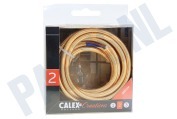 Calex 940272 Calex Textiel Omwikkelde  Kabel Metallic Goud 3m geschikt voor o.a. Max. 250V-60W