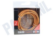 Calex 940266 Calex Textiel Omwikkelde  Kabel Goud 3m geschikt voor o.a. Max. 250V-60W