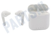 Universeel DEFD4212  True Go Slim Earbud, Wit geschikt voor o.a. Draadloos, Bluetooth 5.0, USB-C