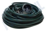 Exin 5520414  Snoer 2x1mm2 2300W 10A zwart 20M H05VV-F geschikt voor o.a. Verlengsnoer zwart