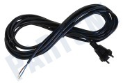 Universeel 701626Verpakt  Snoer H05VVF 2x0.75mm2 zwart 6M soepel geschikt voor o.a. stofzuiger kabel