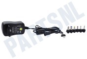 Benson 012843  Netadapter Universeel 600 Mah 3-12V gestabiliseerd geschikt voor o.a. Incl. 6 pluggen