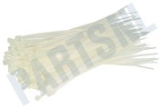 Universeel 006661  Bundelbandjes 140x3,6 mm transparant/wit geschikt voor o.a. Tie-wrap