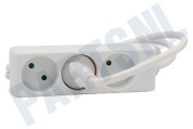 Q-Link 5520260  Tafelcontactdoos 2x 1.5mm 1.5 Meter Wit geschikt voor o.a. 3 Voudig zonder Randaarde