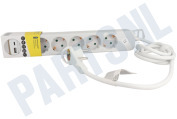 Q-Link 5520376  Tafelcontactdoos 3x 1.5mm2 1.5 meter 1x USB-A, 1x USB-C, Wit geschikt voor o.a. 5 voudig met randaarde en schakelaar