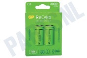 GP GPRCK300D837C2  LR14 ReCyko+ C 3000 - 2 oplaadbare batterijen geschikt voor o.a. 3000mAh NiMH