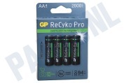 GP GPRCP200AA765C4  LR6 ReCyko+ Pro Photoflash AA 2000 - 4 oplaadbare batterijen geschikt voor o.a. 2000mAh NiMH