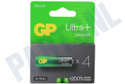 LR06 AA batterij GP Alkaline Ultra Plus 1,5V 4 stuks