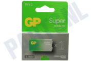 GP GPSUP1604A251C1 6LR61 9V batterij GP Super Alkaline geschikt voor o.a. Super Alkaline