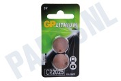 GP GPCR2025STD208C2 CR2025  Batterij Knoopcel CR2025 3V geschikt voor o.a. DL2025 Lithium