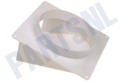 Universeel 62500300  Luchtrooster kunststof 150mm 1 klep, wit geschikt voor o.a. Gevel of Muur