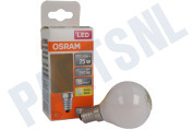 Osram 4058075436626  LED Retrofit Classic P25 E14 2,5W Mat geschikt voor o.a. 2,5W, 2700K, 250lm