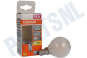 Osram 4058075436480  LED Retrofit Classic P40 E14 4,0W Mat geschikt voor o.a. 4,0W, 2700K, 470lm
