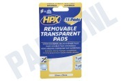 HPX  HT2525 Verwijderbare Transparante Pads 15 stuks 250kg geschikt voor o.a. Verwijderbaar