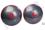 Dyson 96886601 968866-01 Stofzuigertoestel Wiel Cinetic Big Ball geschikt voor o.a. CY26 Absolute, Animal Pro, Multifloor 2