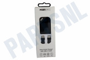 Musthavz  MH30WSETCCBLK Musthavz Nano Charger 30W + USB-C naar USB-C kabel geschikt voor o.a. USB-C, Universeel gebruik