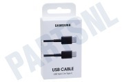 Samsung SAM-10314-PK  EP-DA705BBEGWW USB-C naar USB-C Kabel, 1 Meter, Zwart geschikt voor o.a. Zwart