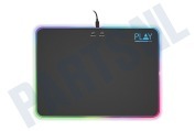 Play  PL3341 Gaming Muismat met RGB-verlichting geschikt voor o.a. Geschikt voor alle gaming muizen