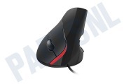 Ewent  EW3156 Verticale ergonomische muis geschikt voor o.a. Zwart, 1000 dpi