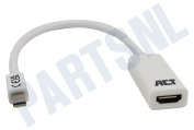 ACT  AC7525 Mini DisplayPort verloopkabel geschikt voor o.a. Verloopkabel 0,15 meter