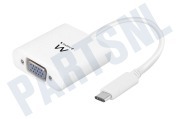 Ewent  EW9821 USB Type C naar VGA converter geschikt voor o.a. Input USB-C male, Output VGA female