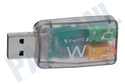Ewent  EW3751 USB Audio Adapter geschikt voor o.a. PC en notebook