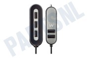 Ewent EW1355 5 Poorts  USB Autolader 10,8A geschikt voor o.a. Geschikt voor auto's en vrachtwagens