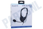 Ewent Hoofdtelefoon EW3565 USB Headset met Microfoon en Volumeregeling geschikt voor o.a. Handsfree