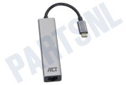 ACT AC7055 3-Poorts USB-C 3.2  Hub met Gigabit Ethernet Poort geschikt voor o.a. USB-C 3.2 (USB 3.0)