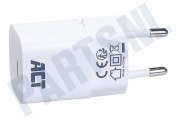 ACT  AC2120 Compacte USB-C lader 20W met Power Delivery geschikt voor o.a. Power Delivery