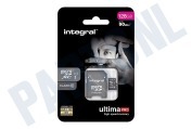 Integral  INMSDX128G10-90U1 Ultima Pro Micro SDHC Class 10 128GB 90MB/s geschikt voor o.a. Micro SDHC card 128GB 90MB/s