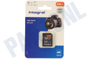 Integral  INSDX256G-100V30 High Speed SD Kaart 256GB 100 MB/S SDHC/XC V30 UHS-I U3 geschikt voor o.a. 256GB, 4K, UHS-I, Klasse 1-specificatie