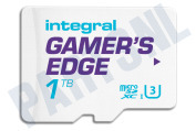 Integral  INMSDX1TB10-180V30GE 1TB V30 Gamer's Edge microSDXC Card - Class 10 geschikt voor o.a. Class 10, Nintendo Switch