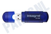 Integral INFD16GBEVOBL  Memory stick Integral 16GB Evo Blue geschikt voor o.a. 16GB