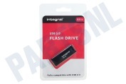 Integral INFD64GBBLK3.0  Memory stick 64GB USB Flash Drive Zwart geschikt voor o.a. USB 3.0