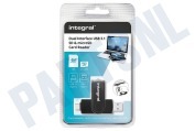 Integral  INCRUSB3.0ACSDMSD Dual Interface USB 3.1 SD & microSD Card Reader geschikt voor o.a. Dual interface USB 3.1