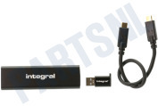 Integral INSSD1TPORT3.2SLIMX SlimXpress Portable  SSD 1T geschikt voor o.a. USB 3.2 Gen 2
