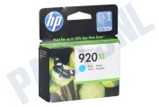 HP Hewlett-Packard CD972AE HP 920 XL Cyan  Inktcartridge No. 920 XL Cyan geschikt voor o.a. Officejet 6000, 6500