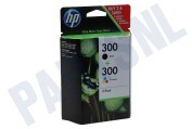 HP Hewlett-Packard CN637EE HP 300 Combi Black + Color HP printer Inktcartridge No. 300 Black + Color geschikt voor o.a. Deskjet D1660, D2560, D2660