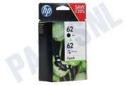HP Hewlett-Packard HP-N9J71AE HP printer HP 62 Combo Pack N9J71AE geschikt voor o.a. Officejet 5740, Envy 5640