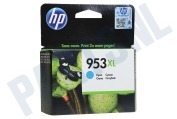 HP Hewlett-Packard 2551984  F6U16AE HP 953XL Cyan geschikt voor o.a. Officejet Pro 8210, 8218, 8710