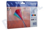 Brother BROI223V LC-223 Multipack Brother printer Inktcartridge LC-223 Multipack BK/C/M/Y geschikt voor o.a. DCP-J4120DW, MFC-J4420DW, MFC-J4620DW